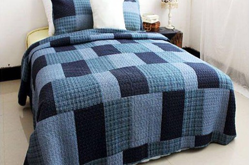 patchwork bedspread 3pcs set