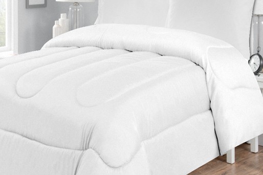 White solid color quilting comforter