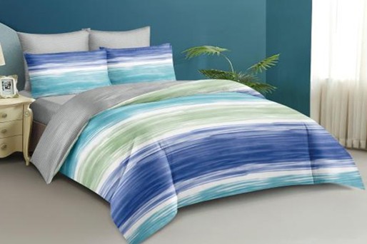 Stripe printed bed duvet cover 4pcs