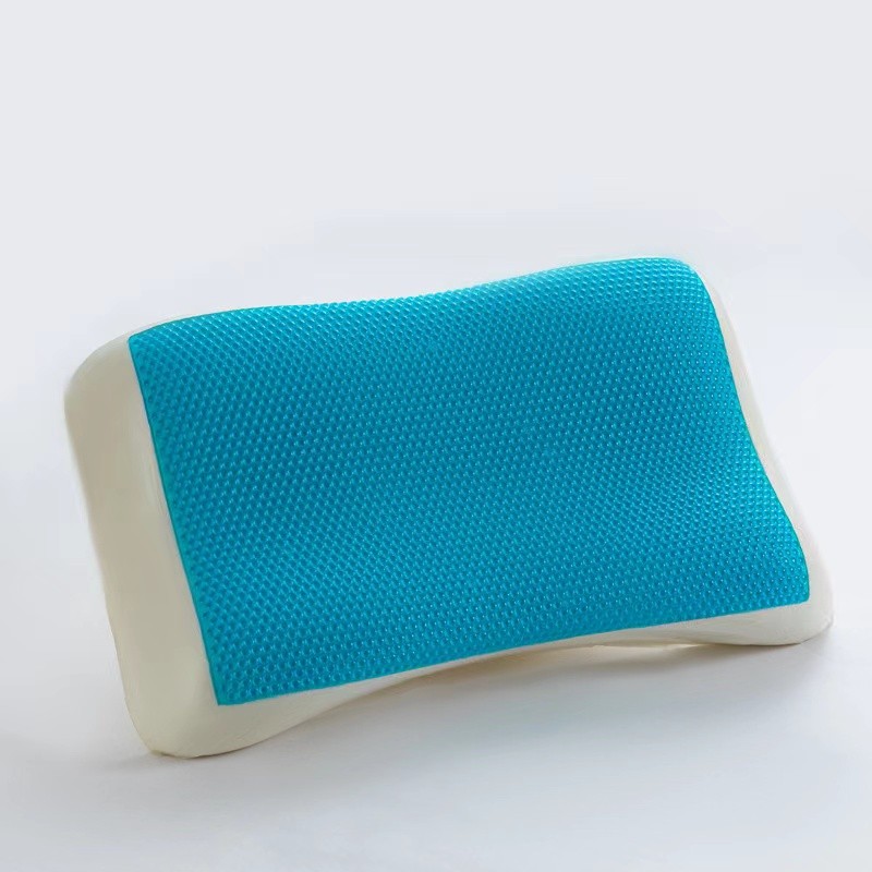 Memory foam pillow with gel for cooling